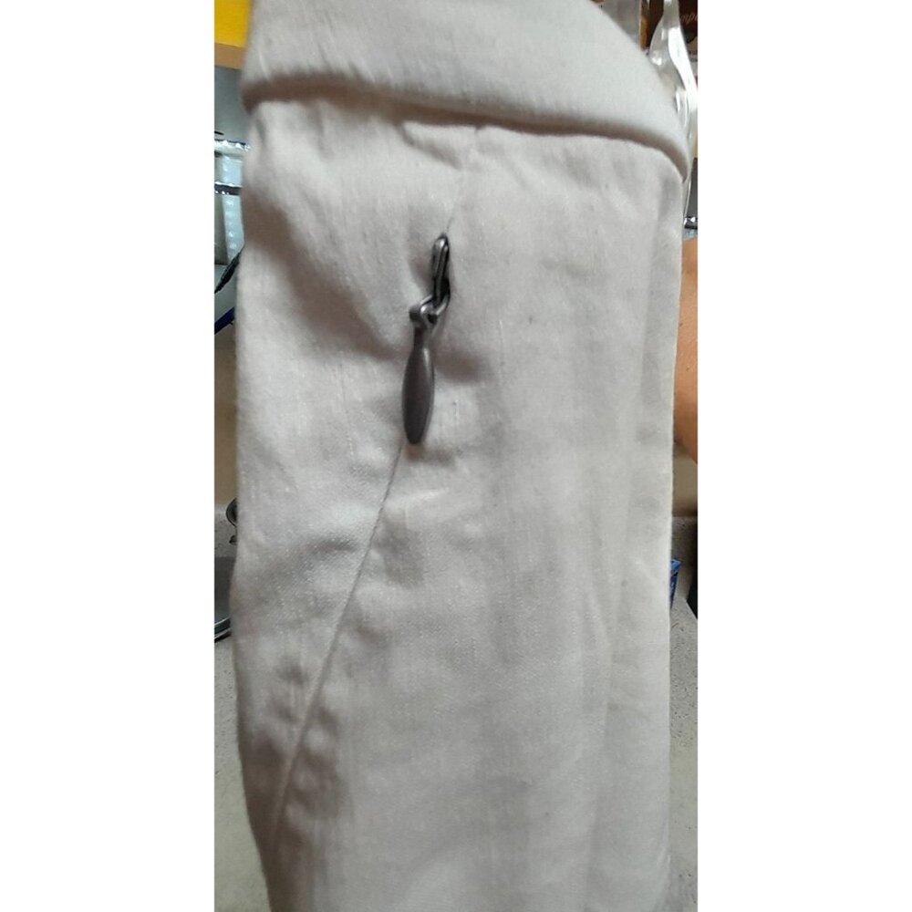 Elie Tahari Linen Blend Luxury Stretch Summer Casual Pants Size 6 White - Picture 8 of 9